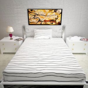 200 TC Cotton Flat Bedsheet for Single Size Bed with 1 Pillow Covers | 60x90 inch