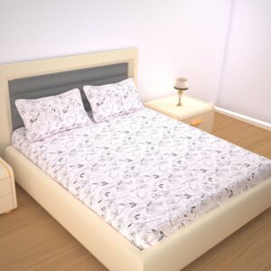 200 TC Cotton Flat Bedsheet for King Size Bed with 2 Pillow Covers | 108X108 inch